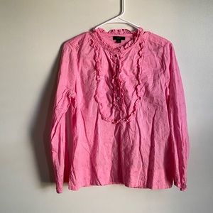 pink j.crew blouse